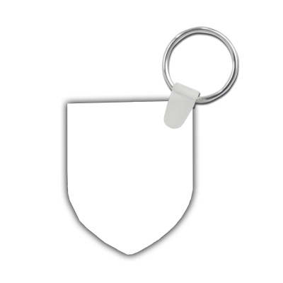 Shield-shaped MDF Keychain for Sublimation and Engraving